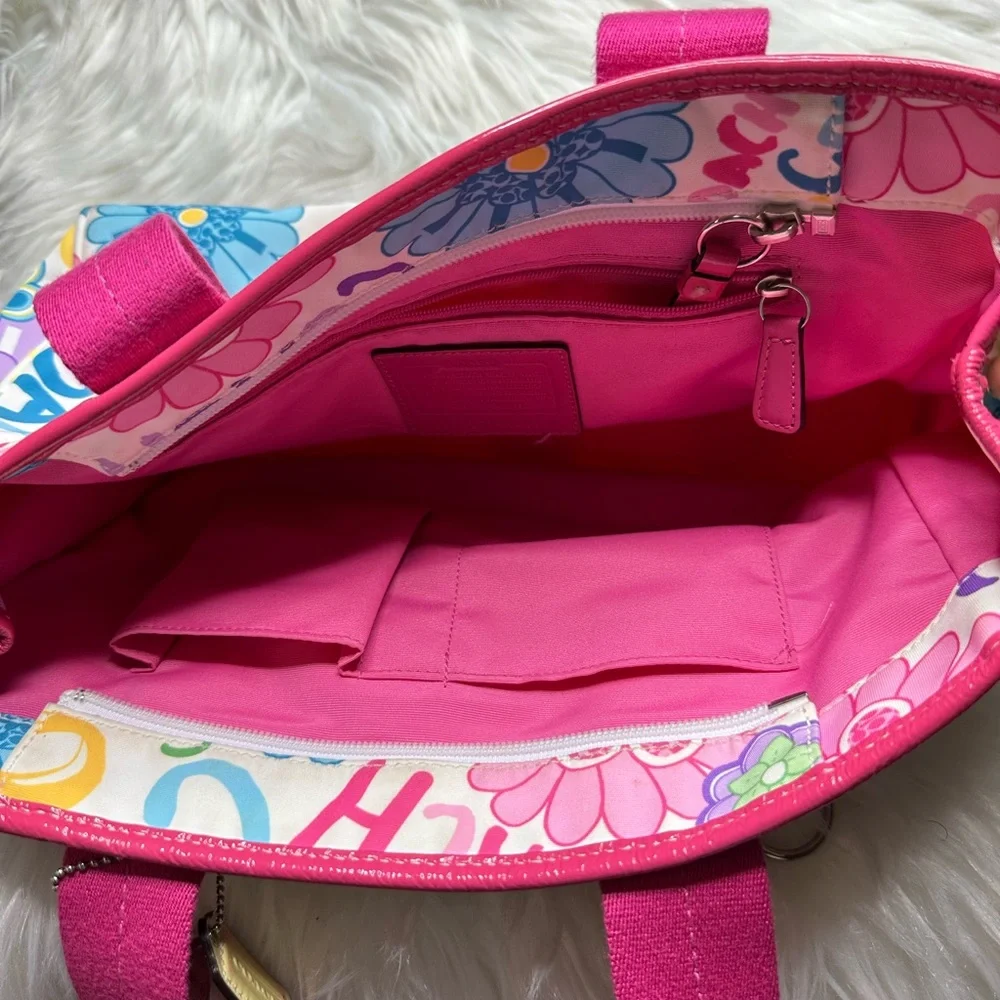 Authentic Coach medium flower tote bag - Picture 5 of 7